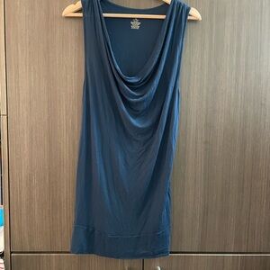Mossimo Supply Co. Blue Draped Tank Top